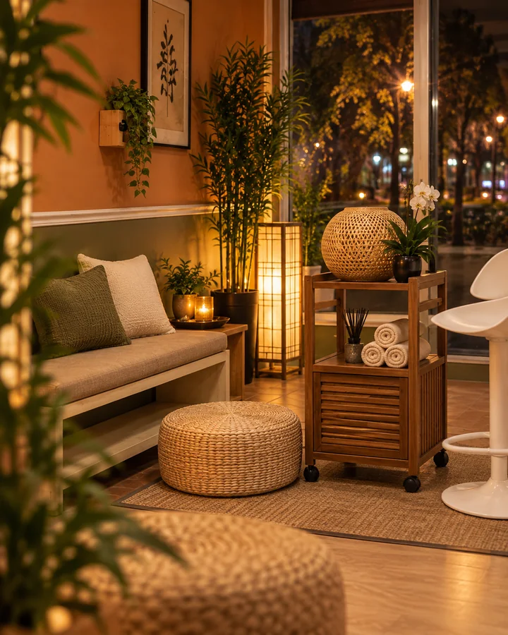 AI generated SpaSoon reception corner