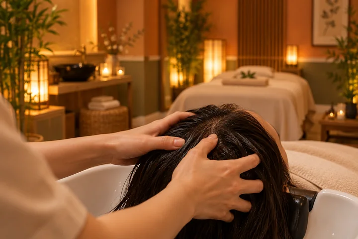 AI generated head massage detail