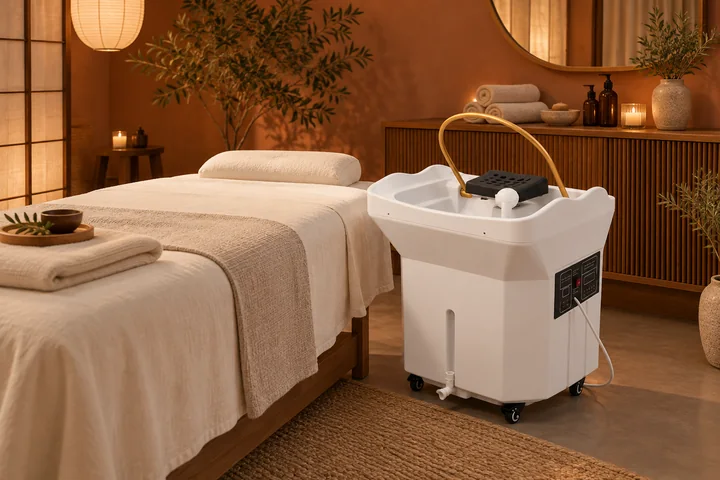 AI generated head spa device in treatment room