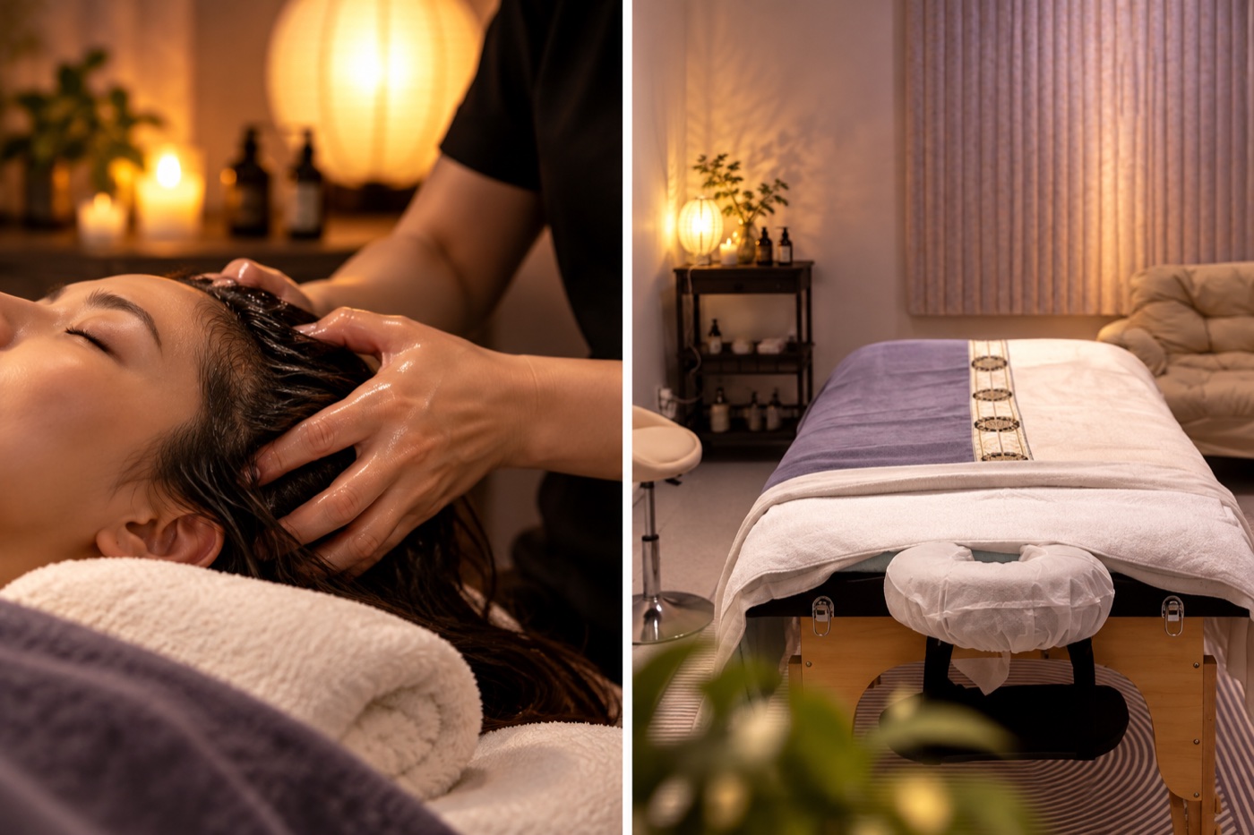Close-up of a warm, attentive massage ritual